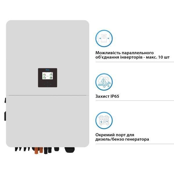 Трехфазный высоковольтный гибридный инвертор Deye SUN-75K-SG02HP3-EU-EM6 75KW, 6 MPPT PEINVH7502DE75 фото