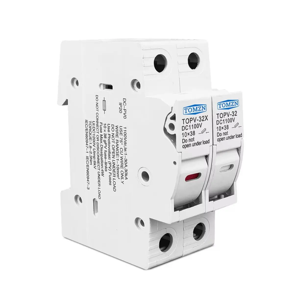 Тримач запобіжників TOMZN TOPV-30 2P 1100V DC для сонячних панелей PV систем TOMZNTOPV-302P1100VDC фото