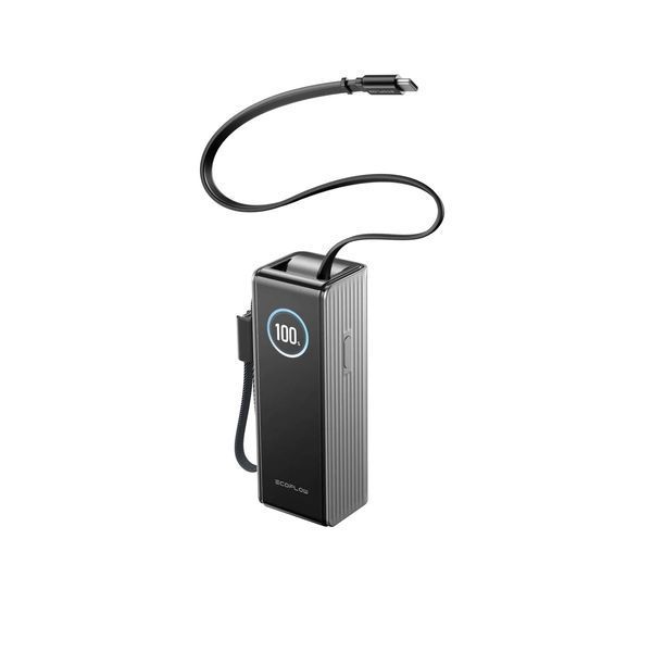 Павербанк EcoFlow RAPID Power Bank з кабелями 25000mAh сріблястий EF-RAPID25K100W-S-EU фото