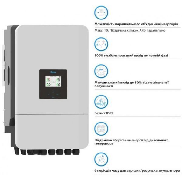 Гибридный инвертор DEYE SUN-20K-SG05LP3-EU-SM2 20KW, 3Ф, 48V 2 MPPT 2494732556 фото