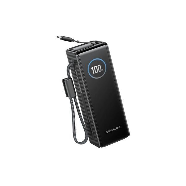Павербанк EcoFlow RAPID Power Bank з кабелями 25000mAh чорний EF-RAPID25K100W-B-EU фото