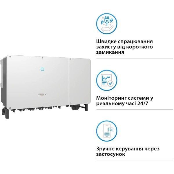 Мережевий інвертор SUNGROW SG110CX-V112 (110 кВт, 3 фази, 9 MPPT) PEINVN110112ME82 фото