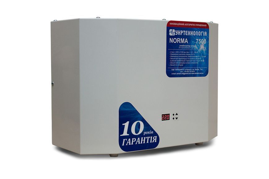 Стабілізатор напруги Укртехнологія NORMA 7500 NORMA7500 фото