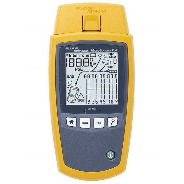 Тестер кабеля Fluke Networks MicroScanner&trade; (MS-POE-KIT) (5018513) 5018513 фото